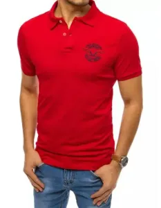 Pánské tričko s límečkem červené WINGS
