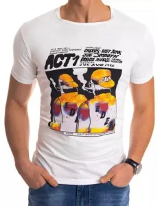 Pánské tričko s potiskem bílé ACT