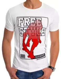 Pánské tričko s potiskem bílé FREESTYLE