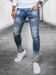 Dstreet Pánské modré džínové kalhoty v módním provedení