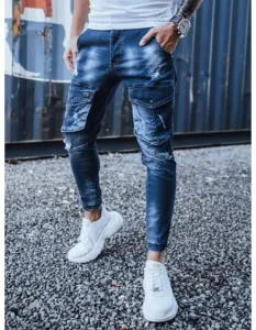 Pánské bojové džínové kalhoty tmavě modrá