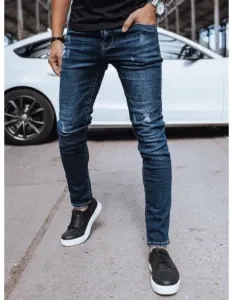 Pánské džínové kalhoty s dírami FIKA modré
