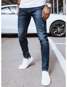 Pánské džínové kalhoty v tmavě modré barvě