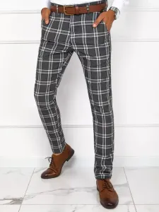Buďchlap Trendy chinos kalhoty v tmavě šedé barvě