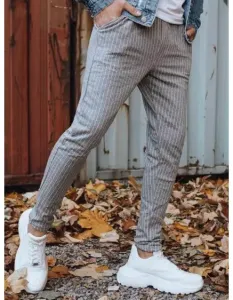 Pánské stylové elegantní kalhoty POLA šedá
