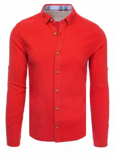 Buďchlap Červená ležérní košile z bavlny #1917064