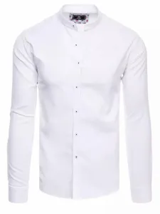 Buďchlap Elegantní bílá košile se stojacím límcem