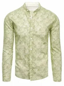 Buďchlap Elegantní zelená košile s krásným vzorem #1917228