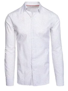 Dstreet Trendy bílá košile s jemným vzorem #5823320