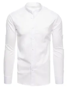 Dstreet Trendy bílá košile se stojacím límcem #5823316