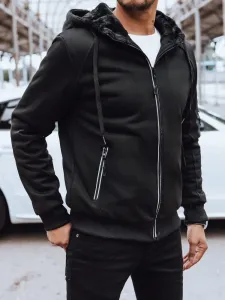 Dstreet Trendy černá zateplená mikina s kapucí #5964830