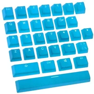 Ducky Rubber Keycap Set, 31 kláves, Double-Shot Backlight - modrá #208199