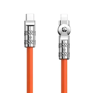 Kabel USB-C na Lightning Dudao L24CL 120W, s otočnou koncovkou, 1 m (oranžový)