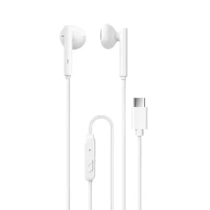 Dudao X3B drátová sluchátka do uší s konektorem USB-C (bílá)