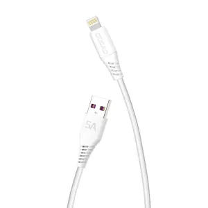 Dudao L2L kabel USB / Lightning 5A 2m, bílý (L2L 2m white)