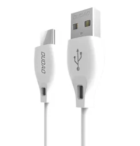 Dudao L4T kabel USB / USB-C 2.1A 2m, bílý (L4T 2m white)