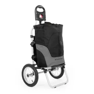 DURAMAXX Carry Grey, přívěs za kolo, ruční vozík, max. 20 kg, černo-šedý