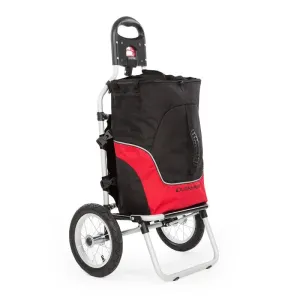 DURAMAXX Carry Grey, přívěs za kolo, ruční vozík, max. 20 kg, černo-červený
