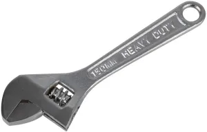 Duratool D03103 Adjustable Spanner, Chrome, 6In/150Mm