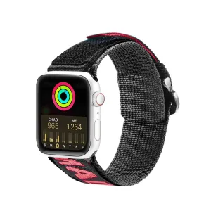 Dux Ducis Strap (Outdoor verze) Apple Watch Ultra, SE, 9, 8, 7, 6, 5, 4, 3, 2, 1 (49, 45, 44, 42 mm) nylonový náramek s páskem černo-červený