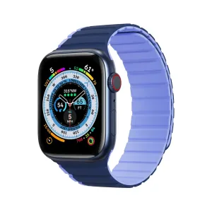 Magnetický řemínek Apple Watch Ultra, SE, 9, 8, 7, 6, 5, 4, 3, 2, 1 (49, 45, 44, 42 mm) Dux Ducis (verze LD) - modrý