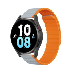 Univerzální magnetický řemínek Samsung Galaxy Watch 6 Pro / 6 / 6 Classic / 5 Pro / 5 / 5 Classic Dux Ducis Strap (20mm LD verze) - šedo-oranžový