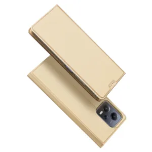 Dux Ducis Skin Pro pouzdro pro Xiaomi Redmi Note 12 5G / Poco X5 5G flip cover card wallet stand gold