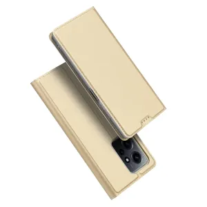 Dux Ducis Skin Pro pouzdro pro Xiaomi Redmi Note 12 flip cover card wallet stand gold
