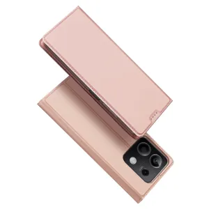 Dux Ducis Skin Pro pouzdro s klopou a slotem na kartu pro Xiaomi Redmi Note 13 5G - růžové
