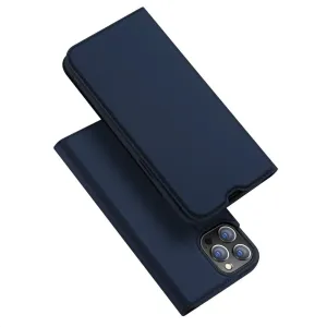 DUX DUCIS Skin Pro knížkové kožené pouzdro na iPhone 13 Pro, modré