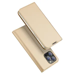 Dux Ducis Skin Pro knížkové kožené pouzdro na iPhone 14 Pro Max, zlaté