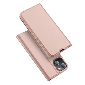 Dux Ducis Skin Pro knížkové kožené pouzdro na iPhone 14, růžové