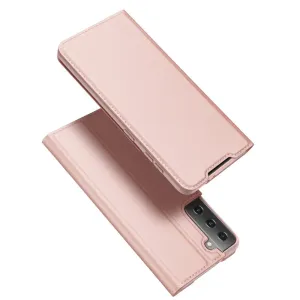 DUX DUCIS Skin Pro knížkové kožené pouzdro na Samsung Galaxy S21 Plus 5G, růžové