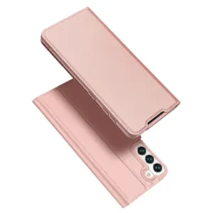 DUX DUCIS Skin Pro knížkové kožené pouzdro na Samsung Galaxy S22, růžové