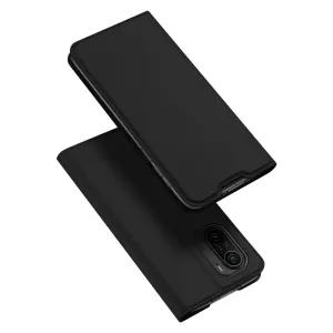 DUX DUCIS Skin Pro knížkové kožené pouzdro na Xiaomi Redmi K40 / Poco F3, černé