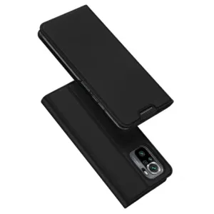 DUX DUCIS Skin Pro knížkové kožené pouzdro na Xiaomi Redmi Note 10 / 10S, černé