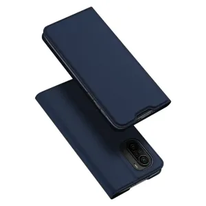 DUX DUCIS Skin Pro knížkové kožené pouzdro na Xiaomi Redmi Redmi K40 / Poco F3, modré