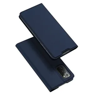 DUX DUCIS Skin X knížkové kožené pouzdro na Samsung Galaxy Note 20, modré