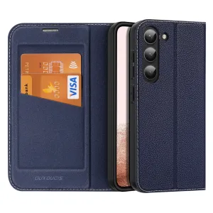 Dux Ducis Skin X2 Samsung Galaxy S23+ pouzdro s odklápěcím stojánkem na peněženku modré barvy