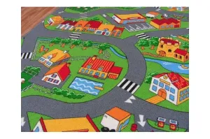 Dywany Lusczow Dětský koberec ROAD barevný, velikost 100x300
