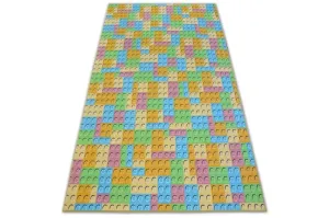 Dywany Lusczow Dětský kusový koberec LEGO zelený, velikost 100x100