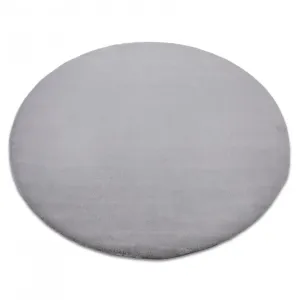 Dywany Lusczow Kulatý koberec BUNNY stříbrný, velikost kruh 160