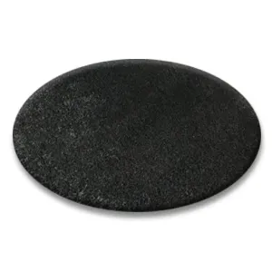 Dywany Lusczow Kulatý koberec SHAGGY Hiza 5cm černý, velikost kruh 133