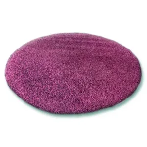 Dywany Lusczow Kulatý koberec SHAGGY Hiza 5cm fialový, velikost kruh 120
