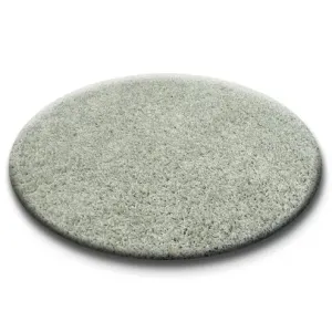 Dywany Lusczow Kulatý koberec SHAGGY Hiza 5cm šedý, velikost kruh 120