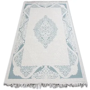 Dywany Lusczow Kusový koberec AKRYLOVÝ MIRADA 5416 Modrý ( Mavi ) Fringe, velikost 80x300