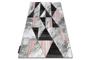Dywany Lusczow Kusový koberec ALTER Nano trojúhelníky růžový, velikost 80x150