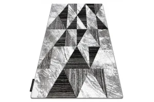 Dywany Lusczow Kusový koberec ALTER Nano trojúhelníky šedý, velikost 180x270