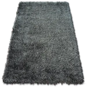 Dywany Lusczow Kusový koberec LOVE SHAGGY černý, velikost 80x150