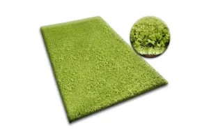 Dywany Lusczow Kusový koberec SHAGGY Izebelie 5cm zelený, velikost 100x150